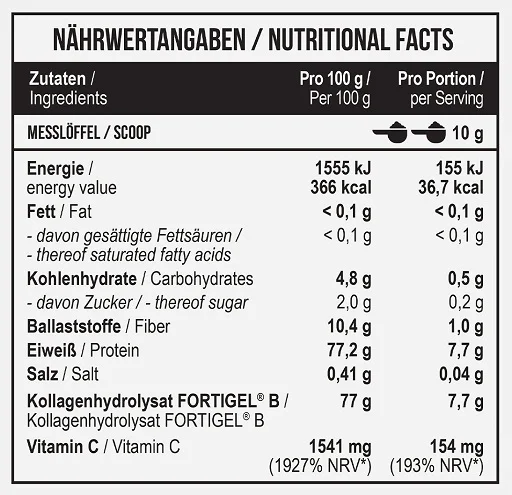 300gr pulver Kollagen + vitamin c von mst mit apfelgeschmack